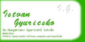 istvan gyuricsko business card